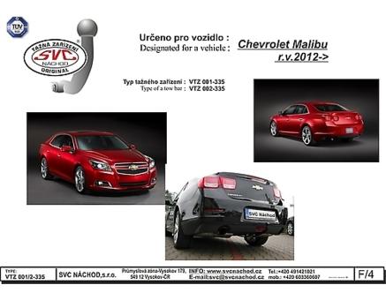 Tažné zařízení Chevrolet Malibu 2012->