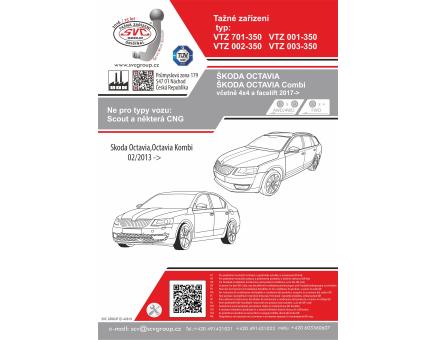 Tažné zařízení Škoda Octavia 05/2013->02/2020, Combi