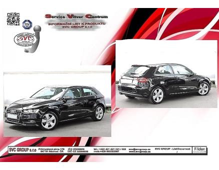 Tažné zařízení Audi A3 05/2012->04/2016, Hatchback