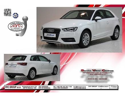 Tažné zařízení Audi A3 5/2012->4/2016, Hatchback