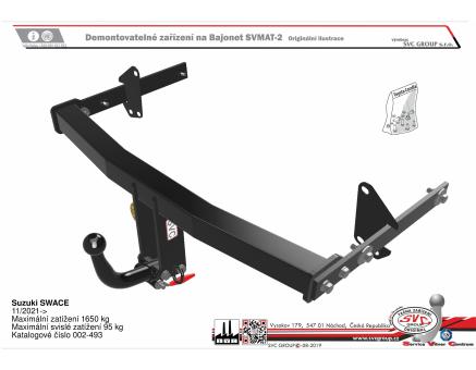 Tažné zařízení Suzuki SWACE 11/2021->