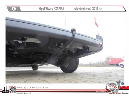 Tažné zařízení Opel Vivaro 07/2014->12/2019, Dodávka/Bus