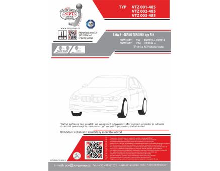 Tažné zařízení BMW 3  GT 07/2012->01/2014