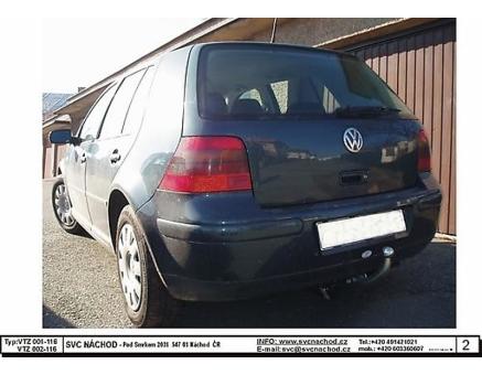 Tažné zařízení VOLKSWAGEN Golf 08/1997->12/2005, Hatchback