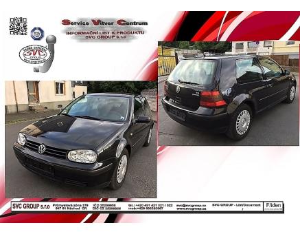 Tažné zařízení VOLKSWAGEN Golf 08/1997->12/2005, Hatchback