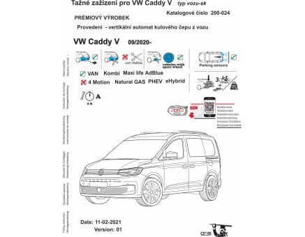 Tažné zařízení VOLKSWAGEN Caddy 11/2020->