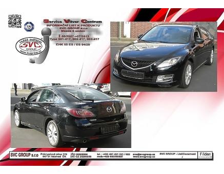 Tažné zařízení Mazda 6 2008->05/2013, Sedan