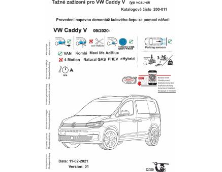 Tažné zařízení VOLKSWAGEN Caddy 11/2020->