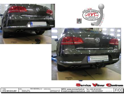 Tažné zařízení VOLKSWAGEN Passat 10/2010->07/2014, Sedan