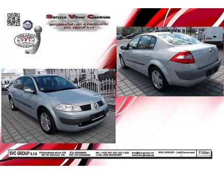 Tažné zařízení Renault Megane 09/2003->11/2012, Sedan