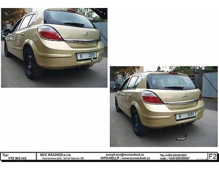 Tažné zařízení Opel Astra 03/2005->12/2011, H - Hatchback