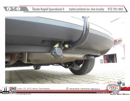 Tažné zařízení Škoda Rapid Spaceback 06/2015->, + Monte Carlo + Scout