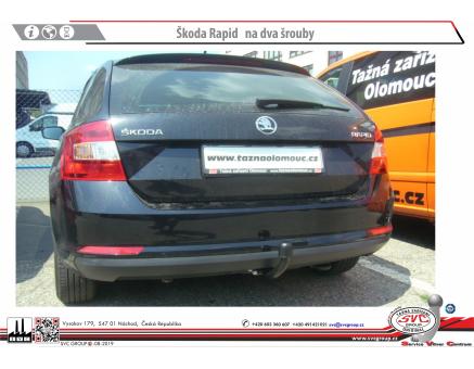 Tažné zařízení Škoda Rapid Spaceback 06/2015->, + Monte Carlo NÉ Scout