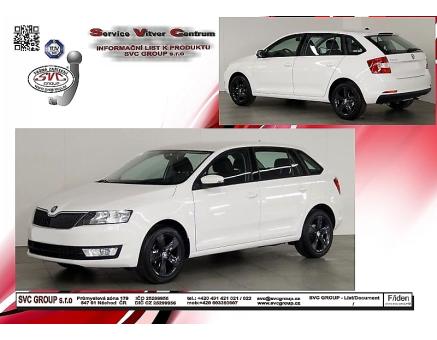 Tažné zařízení Škoda Rapid Spaceback 06/2015->, + Monte Carlo + Scout