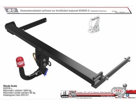 Tažné zařízení Škoda Scala 06/2019->