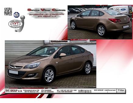 Tažné zařízení Opel Astra 12/2009->12/2015, J - Sedan