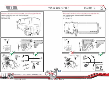 Tažné zařízení VOLKSWAGEN Multivan + Caravelle T5 11/2009->06/2015