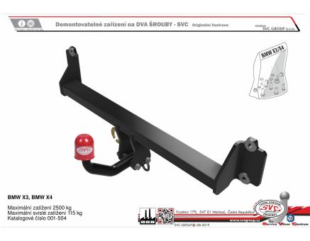 Tažné zařízení BMW X4 05/2013->03/2018