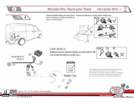 Tažné zařízení Mercedes VITO + VIANO 11/2014->, serie V-klase