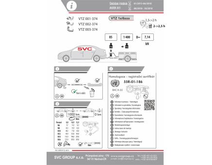 Tažné zařízení Audi A1 05/2010->06/2018, Hatchback