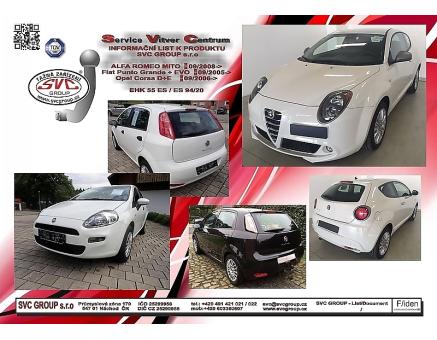 Tažné zařízení Alfa Romeo MiTo 09/2008->