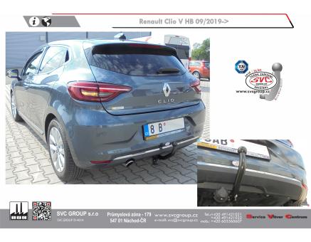 Tažné zařízení Renault Clio 09/2019->, Hatchback