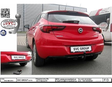 Tažné zařízení Opel Astra 06/2015->01/2022, K - Hatchback