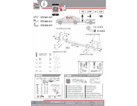 Tažné zařízení Peugeot Expert 07/2016->