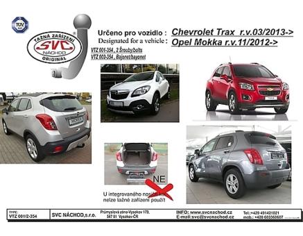 Tažné zařízení Opel Mokka / Mokka X 6/2012->2/2021