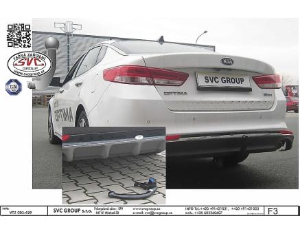 Tažné zařízení Kia Optima 09/2015->, Liftback