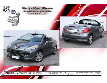 Tažné zařízení Peugeot 207 11/2006->01/2015, CC - Kabriolet