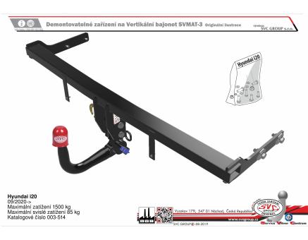 Tažné zařízení Hyundai i20 09/2020->