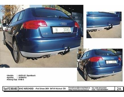 Tažné zařízení Audi A3 01/2004->01/2013, Sportback