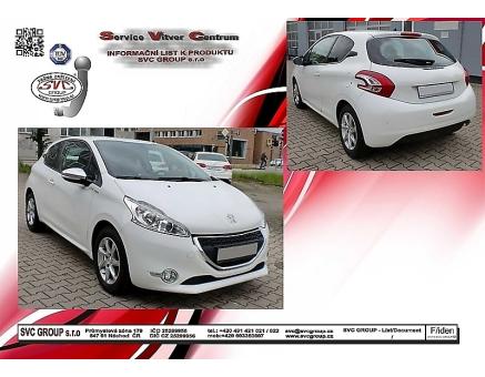 Tažné zařízení Peugeot 208 03/2012->08/2019, Hatchback