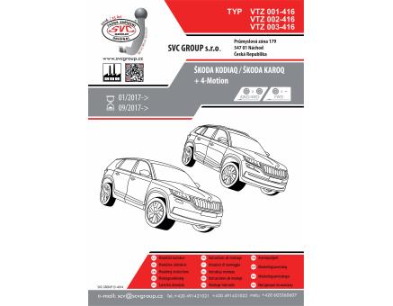 Tažné zařízení Škoda Kodiaq 10/2016->