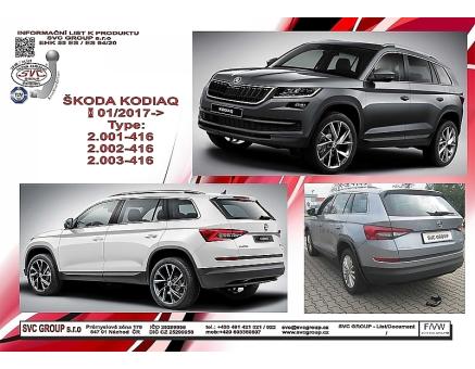 Tažné zařízení Škoda Kodiaq 10/2016->