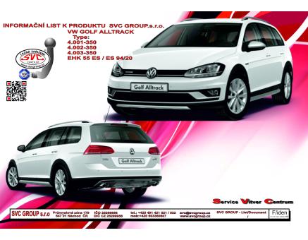 Tažné zařízení VOLKSWAGEN Golf Alltrack 02/2015->