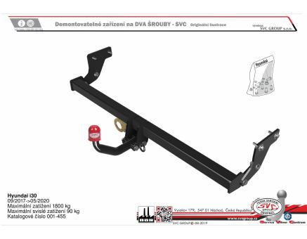 Tažné zařízení Hyundai i30 10/2018->05/2020, Kombi