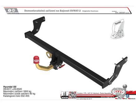 Tažné zařízení Hyundai i30 10/2018->05/2020, Kombi