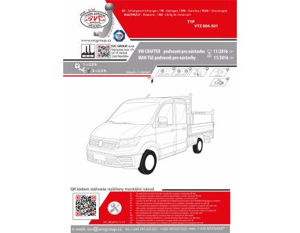 Tažné zařízení VOLKSWAGEN Crafter 03/2017->, Podvozek/Pick-up/Valník