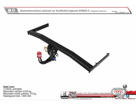 Tažné zařízení Seat Leon 11/2016->03/2020, ST - Sportstourer