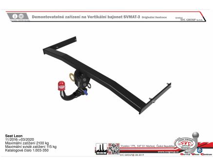 Tažné zařízení Seat Leon 11/2016->3/2020, ST - Sportstourer