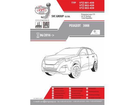 Tažné zařízení Peugeot 3008 05/2016->