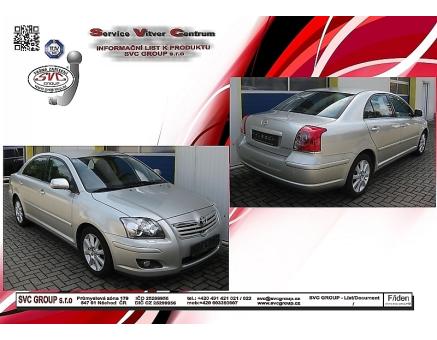 Tažné zařízení Toyota Avensis 01/2003->12/2009, Sedan