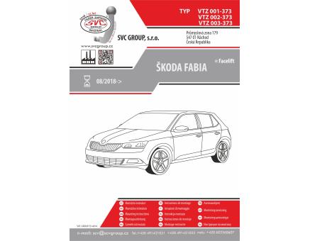 Tažné zařízení Škoda Fabia 08/2018->08/2021, Hatchback
