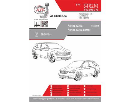 Tažné zařízení Škoda Fabia 08/2018->08/2021, Hatchback
