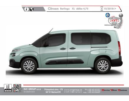 Tažné zařízení Citroën Berlingo 10/2018->, L-2 Prodloužené (XL)