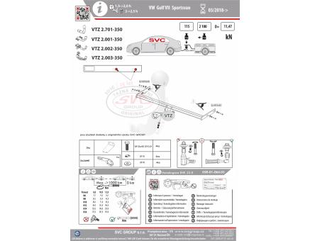 Tažné zařízení VOLKSWAGEN Golf Sportsvan 01/2018->