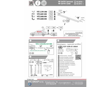 Tažné zařízení VOLKSWAGEN Golf Sportsvan 01/2018->
