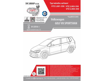 Tažné zařízení VOLKSWAGEN Golf Sportsvan 01/2018->